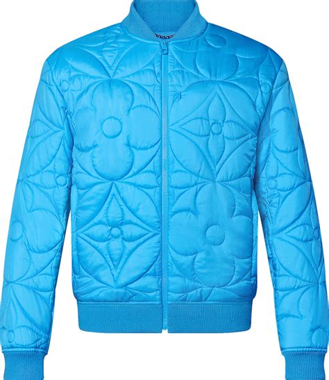 louis vuitton blue bomber jacket